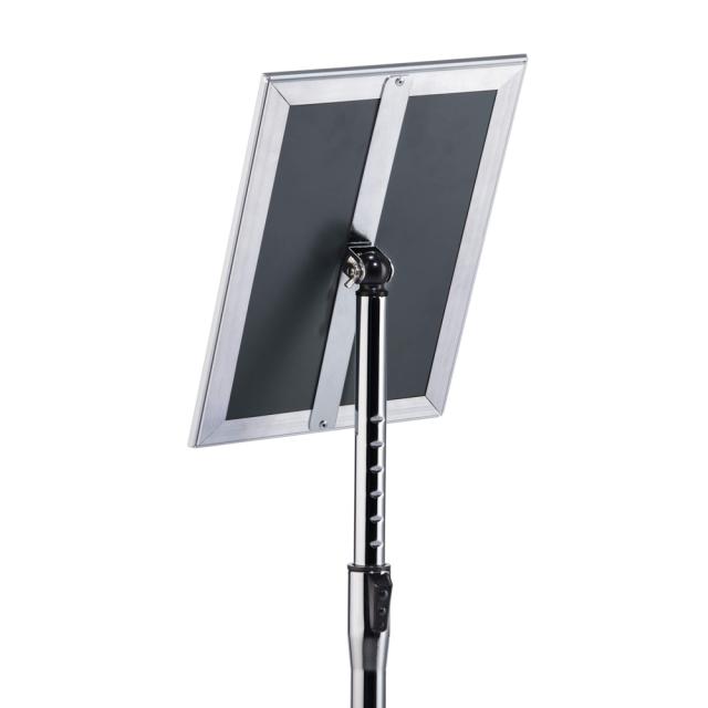 Stand cu panou informativ Durable, A4, rama click, argintiu, inaltime ajustabila 77-125 cm