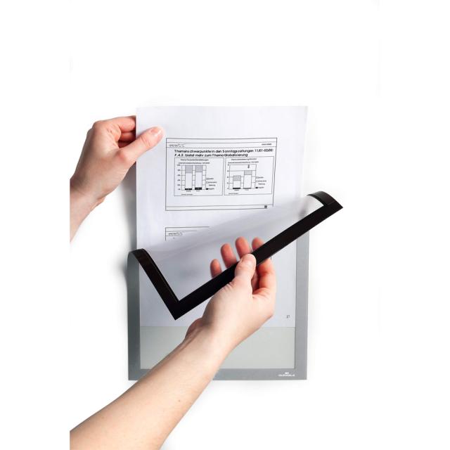 Rama magnetica Durable Duraframe, A4, argintiu, 5 bucati/set