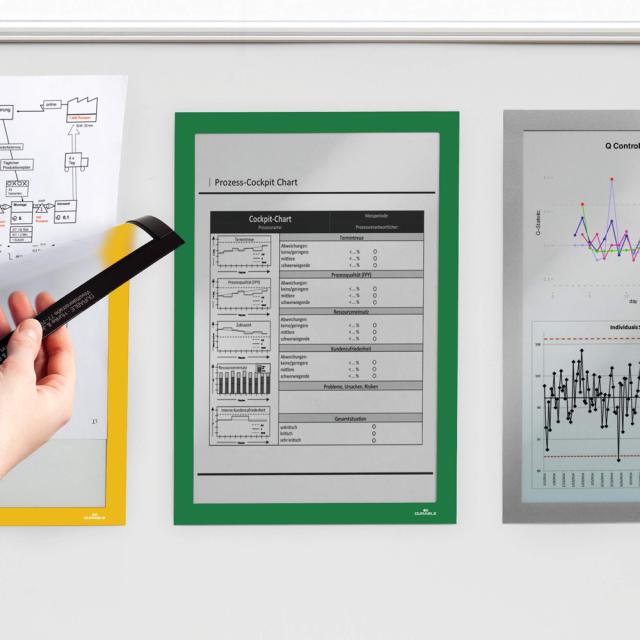 Rama magnetica Durable Duraframe, A4, argintiu, 5 bucati/set