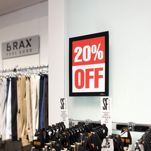 Magnetic Duraframe Durable A5 negru, 2 bucati/set