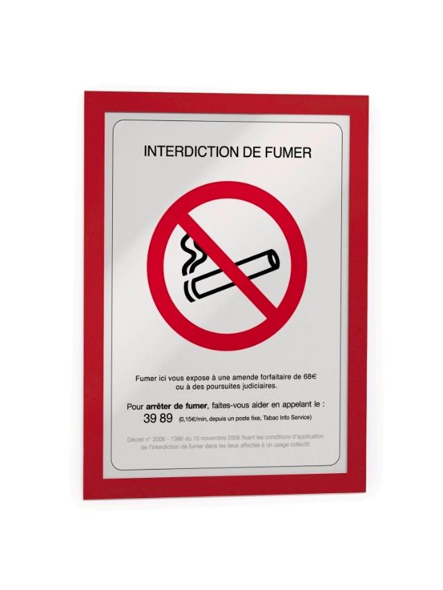 Display magnetic Durable Duraframe, A4, rosu, 2 bucati/set