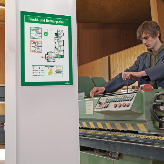 Display magnetic Durable Duraframe, A4, verde, 2 bucati/set