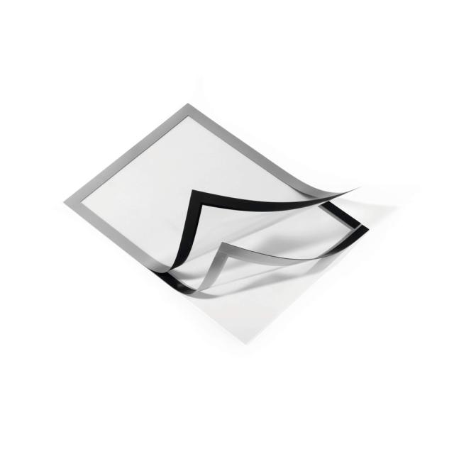 Display magnetic Durable Duraframe, A4, argintiu, 2 bucati/set