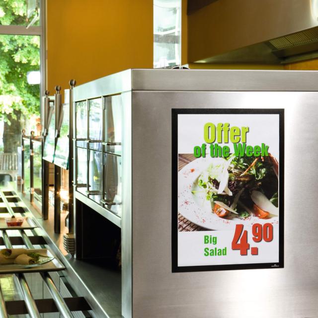 Display magnetic Durable Duraframe, A3, negru, 2 bucati/set