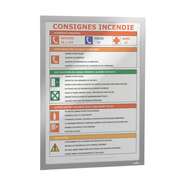 Display magnetic Durable Duraframe, A3, argintiu, 2 bucati/set