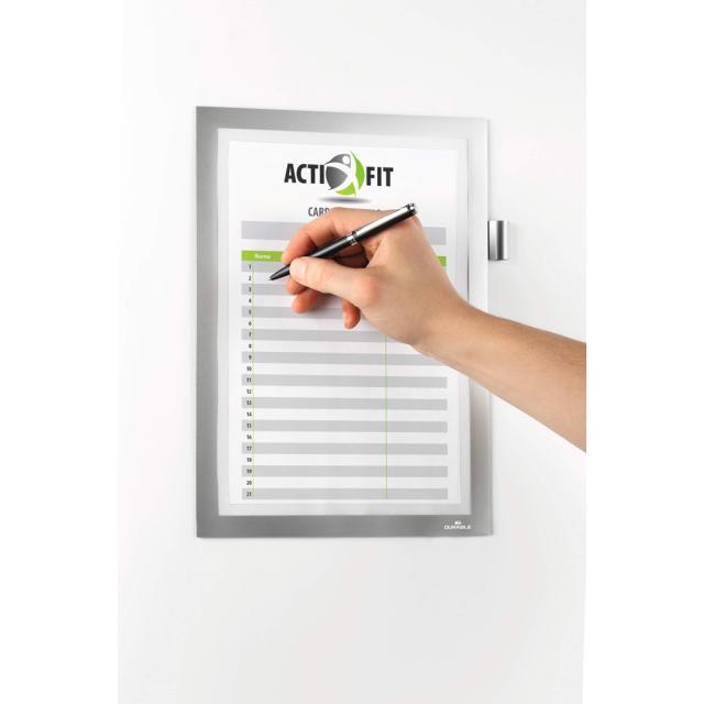 Duraframe magnetic Note, format A4, culoare gri, 1 bucata/set