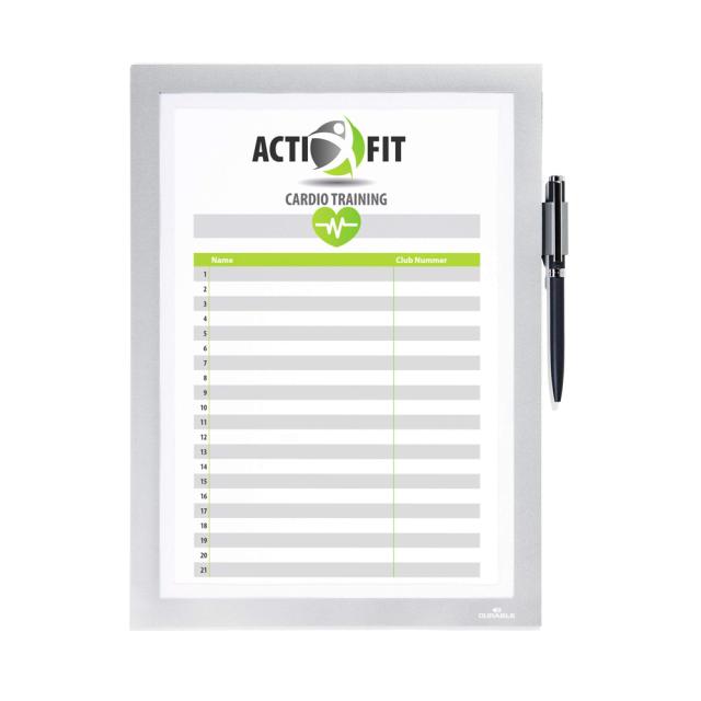 Duraframe magnetic Note, format A4, culoare gri, 1 bucata/set