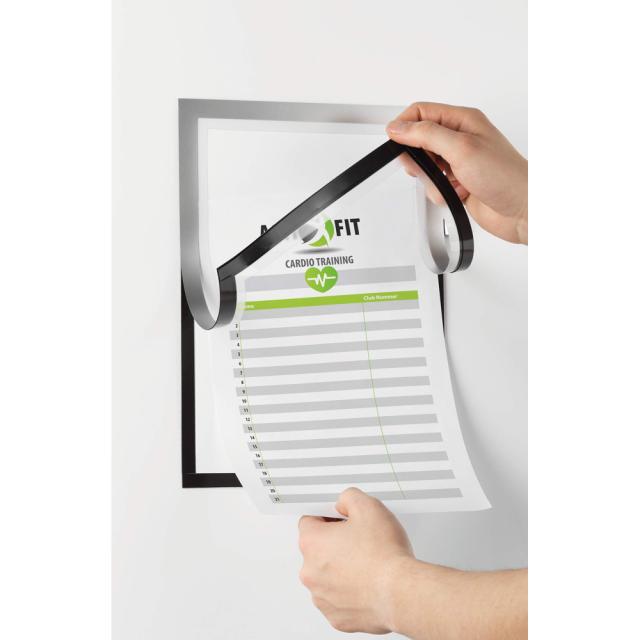 Duraframe magnetic Note, format A4, culoare gri, 1 bucata/set