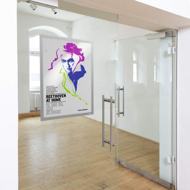 Display magnetic Durable Duraframe, A2, gri, 1 bucata/set
