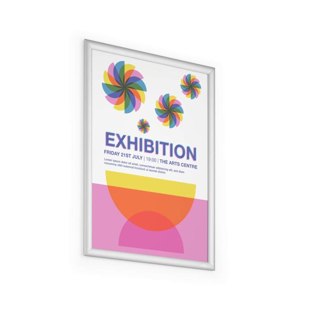 Rama prezentare click Durable, A2, argintiu