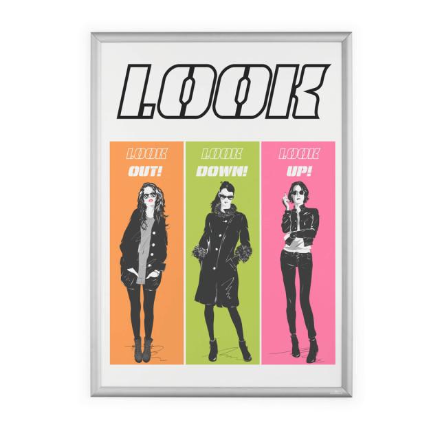 Rama prezentare click Durable, A1, argintiu