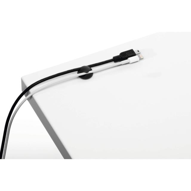 Clips autoadeziv Durable pentru cabluri 7 bucati/set c cate 2 pentru 1 2 3 cabluri si 1 pentru 4 cabluri ideal pt cabluri cu diametru de pana la 5 mm negru