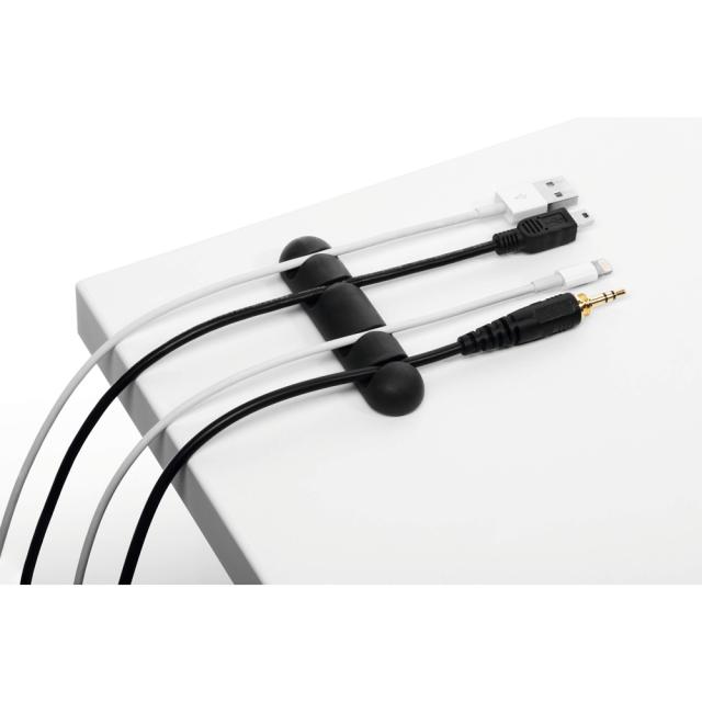 Clips autoadeziv Durable pentru cabluri 7 bucati/set c cate 2 pentru 1 2 3 cabluri si 1 pentru 4 cabluri ideal pt cabluri cu diametru de pana la 5 mm negru