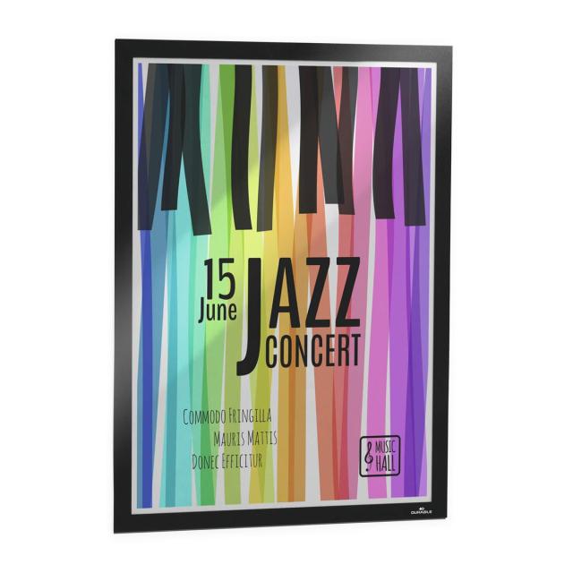 Display autoadeziv, magnetic Durable Duraframe Poster, A2, negru