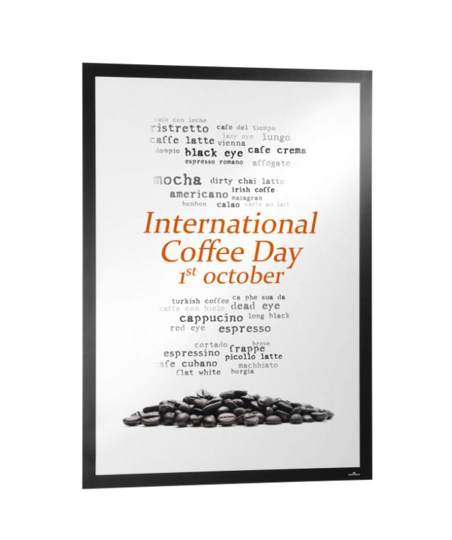 Display autoadeziv, magnetic Durable Duraframe Poster, 50 x 70 cm, negru