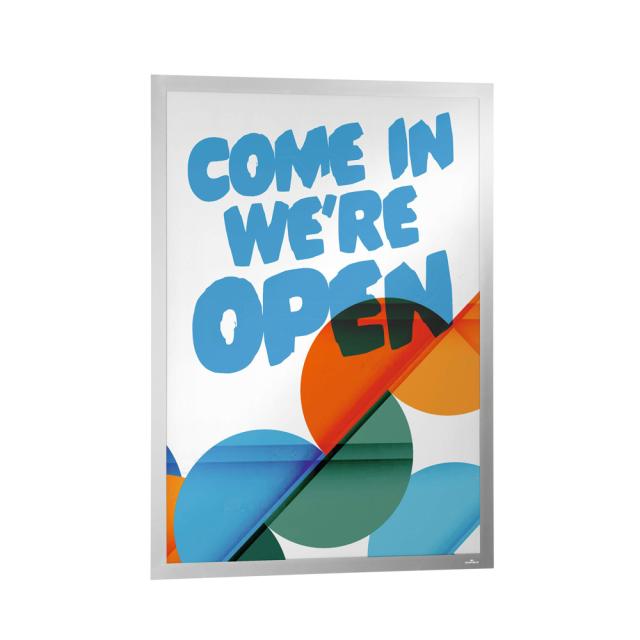 Display autoadeziv, magnetic Durable Duraframe Poster, 50 x 70 cm, argintiu