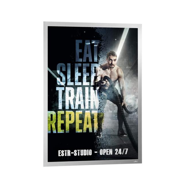 Display autoadeziv, magnetic Durable Duraframe Poster, 50 x 70 cm, argintiu