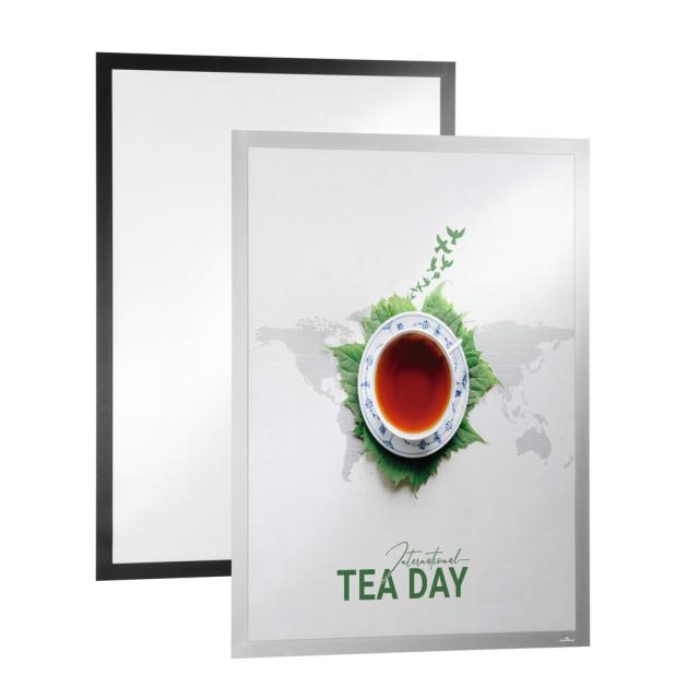 Display autoadeziv, magnetic Durable Duraframe Poster, 50 x 70 cm, argintiu