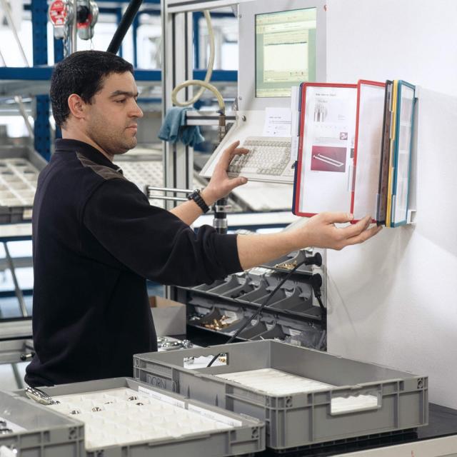 Sistem de prezentare Durable, Vario Wall, pentru perete, 10 display-uri A4 Colorate.