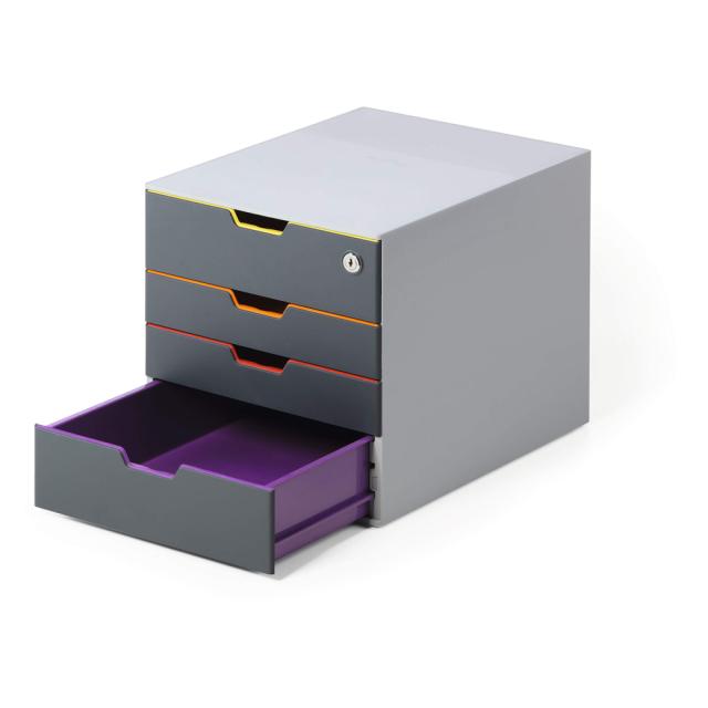 Organizator  documente, Durable Varicolor, cu 4 sertare
