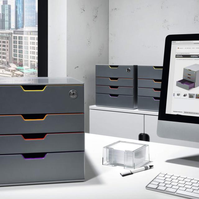 Organizator  documente, Durable Varicolor, cu 4 sertare