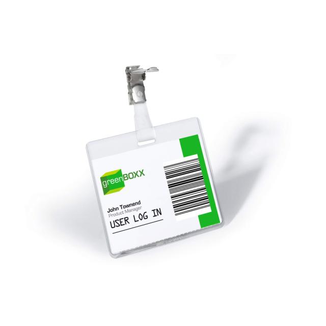 Ecuson orizontal Durable, 60 x 90 mm, cu clip