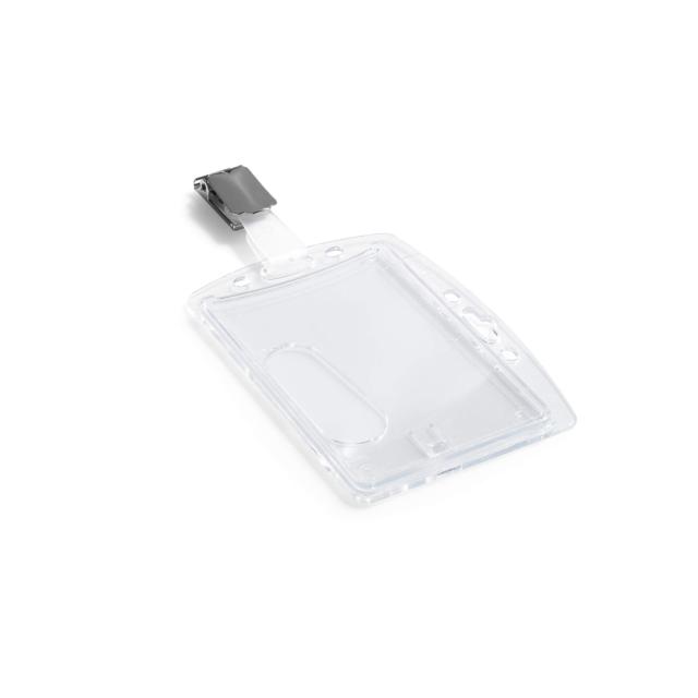 Suport pentru card Durable, pentru 1 card, inchis, cu clema, transparent, 1 bucata /set