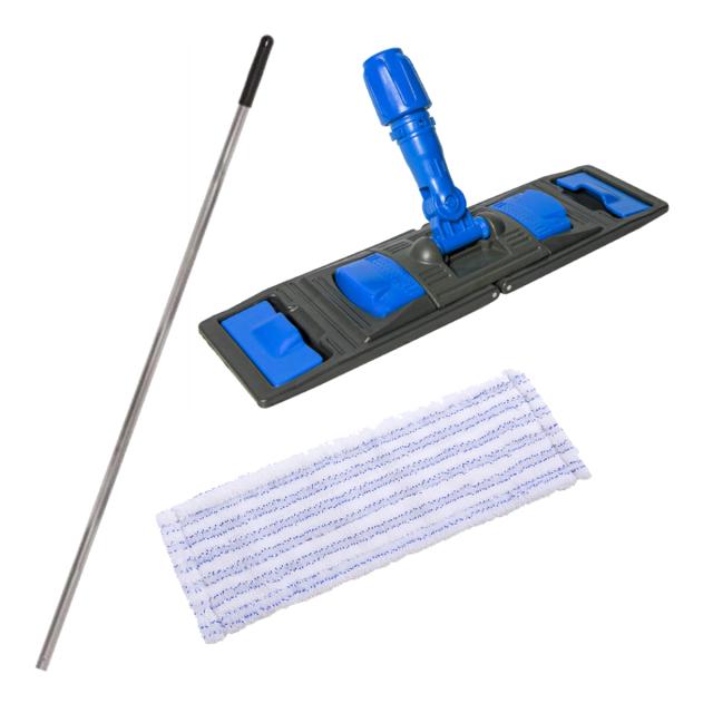 Set mop profesional plat 50 cm (mop + maner + suport)