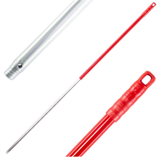 Maner aluminiu, suport mop, 140 cm, rosu