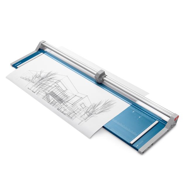 Trimmer Dahle 558, A0, lungime taiere 1300 mm, capacitate 7 coli, albastru