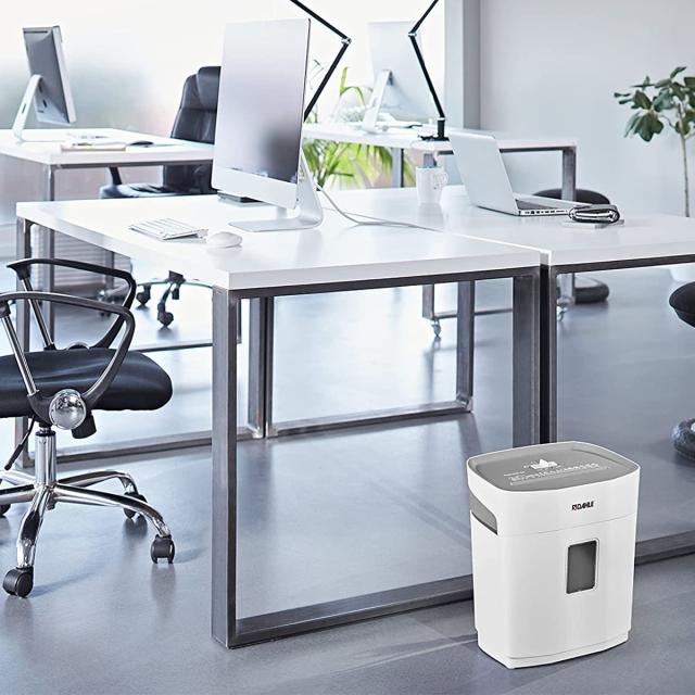 Distrugator de documente Dahle PaperSAFE PS 100, fara ulei, securitate P-4, maxim 5 coli, 12 l
