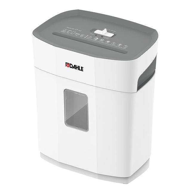 Distrugator de documente Dahle PaperSAFE PS 140, fara ulei, securitate P-4, maxim 10 coli, 12 l