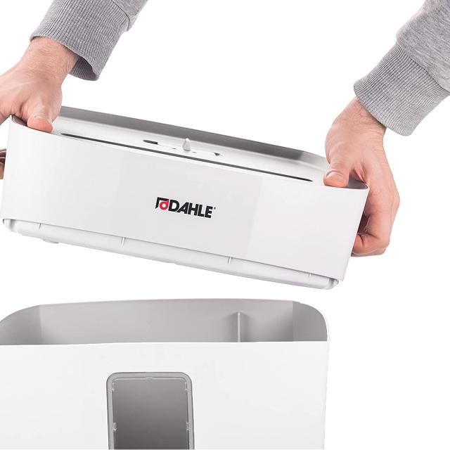 Distrugator de documente Dahle PaperSAFE PS 140, fara ulei, securitate P-4, maxim 10 coli, 12 l