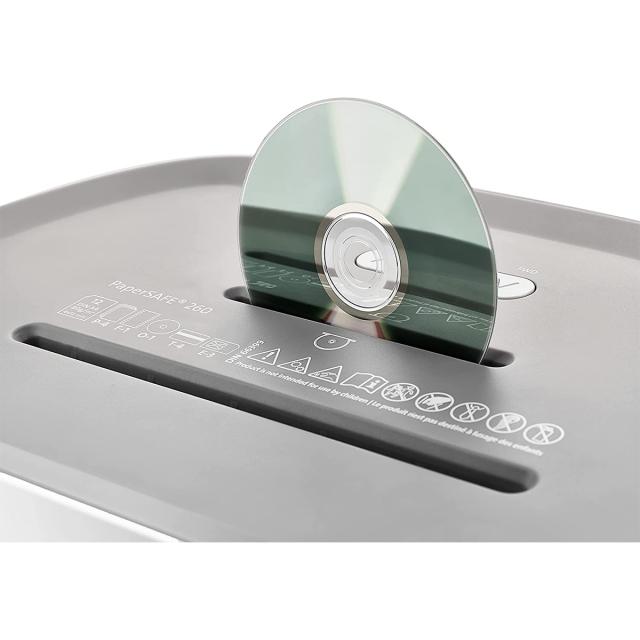 Distrugator de hartie Dahle PaperSAFE PS 260, fara ulei, securitate P-4, maxim 12 coli, 25 l