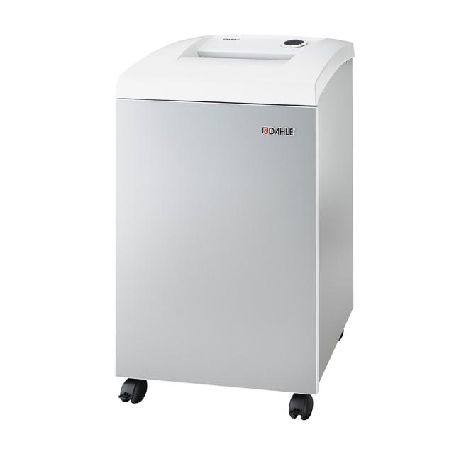 Distrugator documente profesional Dahle 306, taiere P-3, 18-20 coli, 60 l, motor puternic, operare silentioasa, 60 l