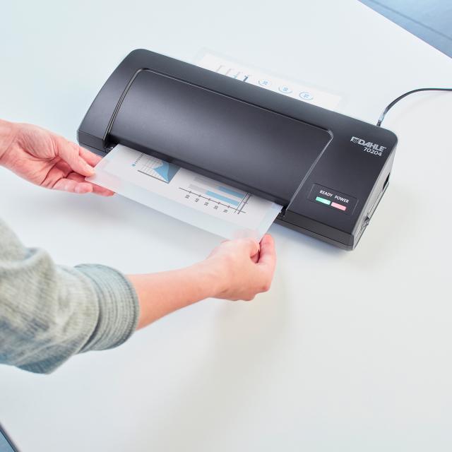 Laminator DAHLE 70204, A4, 2 role, negru
