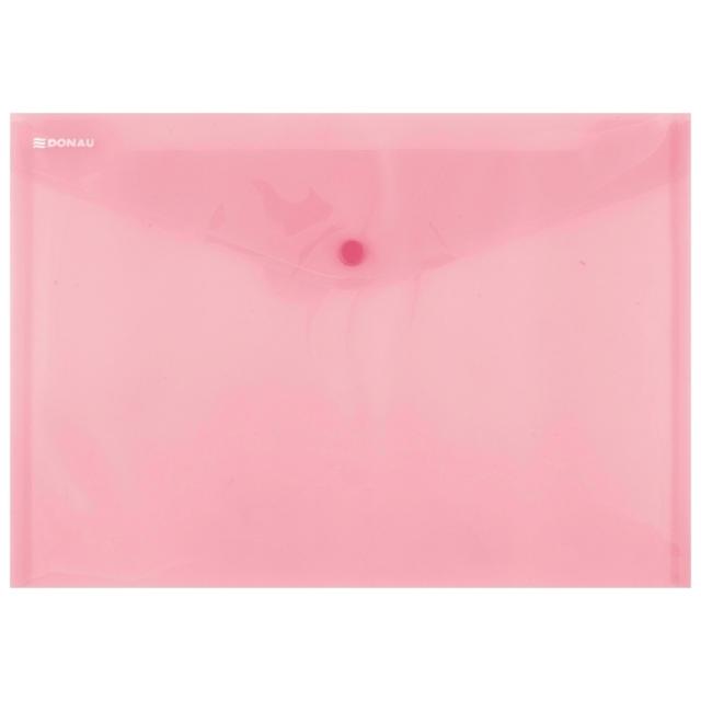 Mapa cu capsa A4 rosu transparent, PP, 180 microni