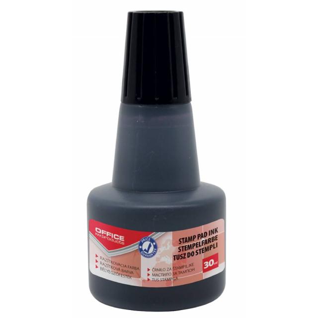 Tus pentru stampila automata/de cauciuc fara ulei Office Products. 30 ml, negru