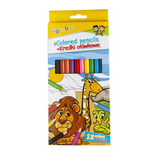 Creioane colorate hexagonale Donau, 12 culori