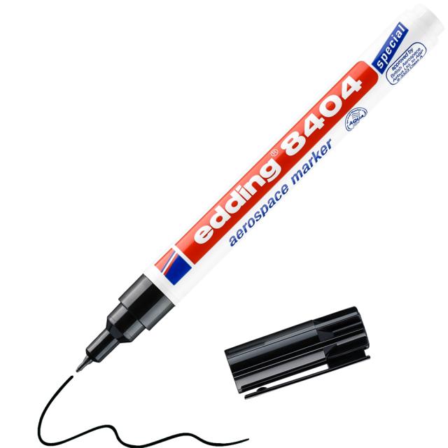 Marker Edding 8404 Aersopace, permanent, corp plastic, varf rotund, 0.75 mm, negru