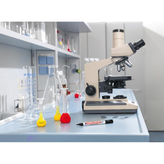 Marker Edding 8015 pentru laborator, varf 0.75 mm, negru