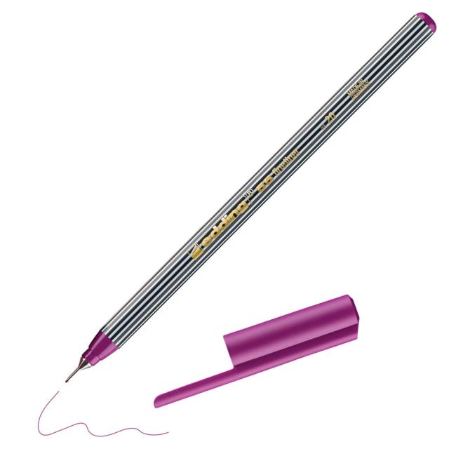 Liner edding 55, corp plastic, varf rotund, 0.3 mm, magenta