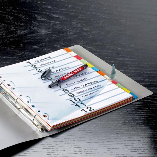 Marker permanent Edding OHP 140S, corp plastic, varf rotund, 0.3 mm, negru