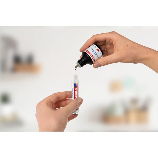 Marker permanent edding No. 1, corp din aluminiu reciclat, varf tesit, 1-5 mm, verde