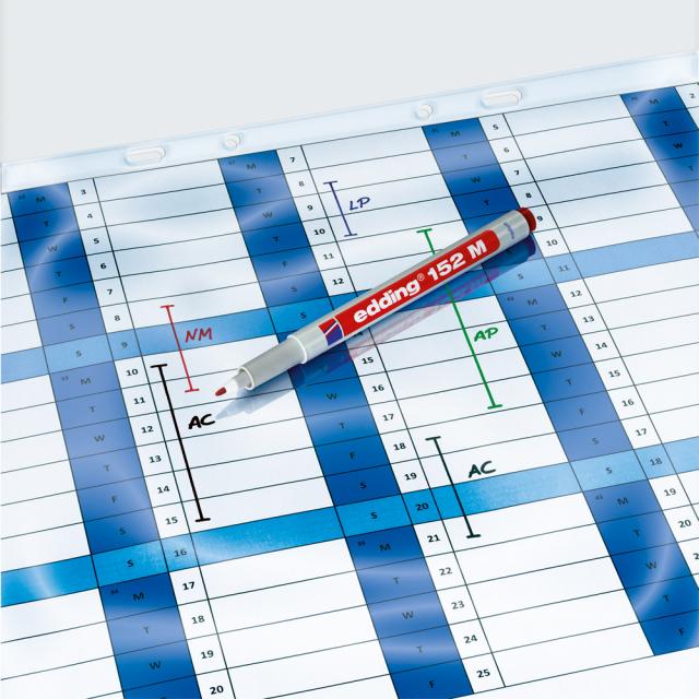 Marker nepermanent Edding OHP 152, varf rotund, 1.0 mm, negru
