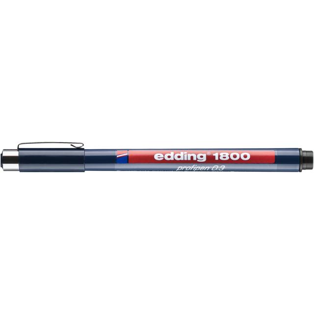 Liner Edding 1800, desen tehnic, varf 0.3 mm, negru