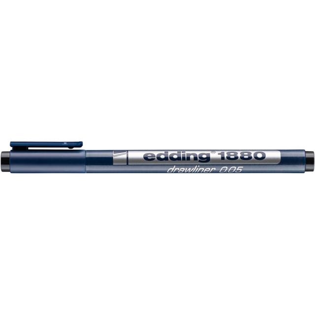 Liner Edding 1880, desen tehnic, varf 0.05 mm, negru