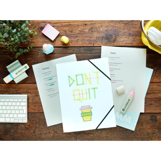Textmarker edding Ecoline 24, corp din plastic reciclat, varf tesit, 2-5 mm, violet pastel