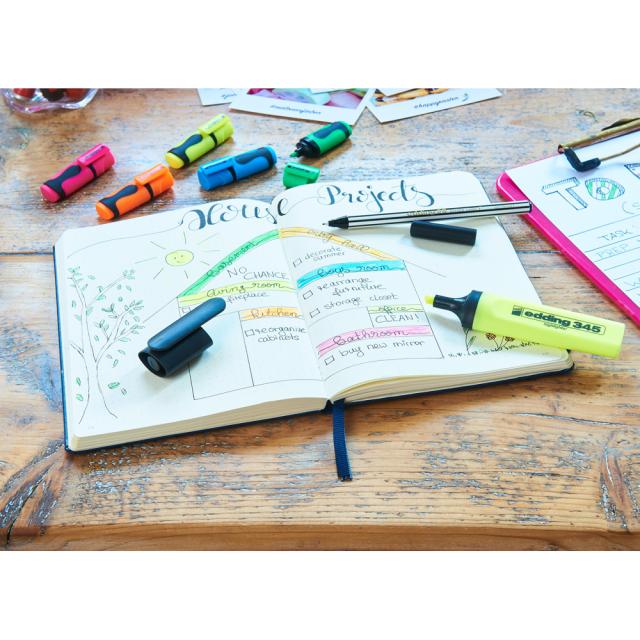 Textmarker Edding 345, varf 2-5 mm, roz