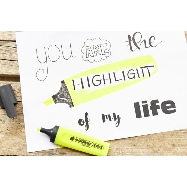 Textmarker Edding 345, varf 2-5 mm, roz